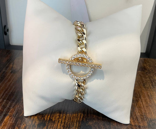 Signature Crystal Toggle Statement Bracelets