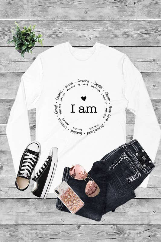I am Powerful, strong, amazing,Christian,Long Sleeve T-Shirt