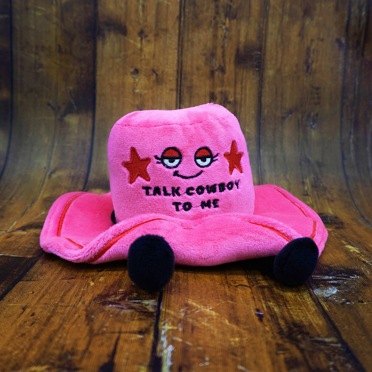 "Talk Cowboy to Me" Pink Cowboy Hat Plush