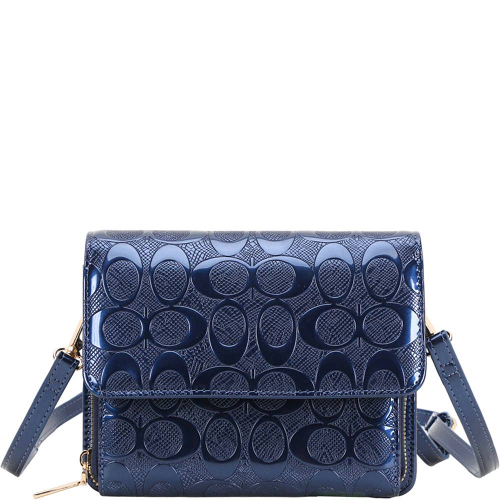 FAUX LEATHER MONOGRAM CROSSBODY BAG, QP 1331