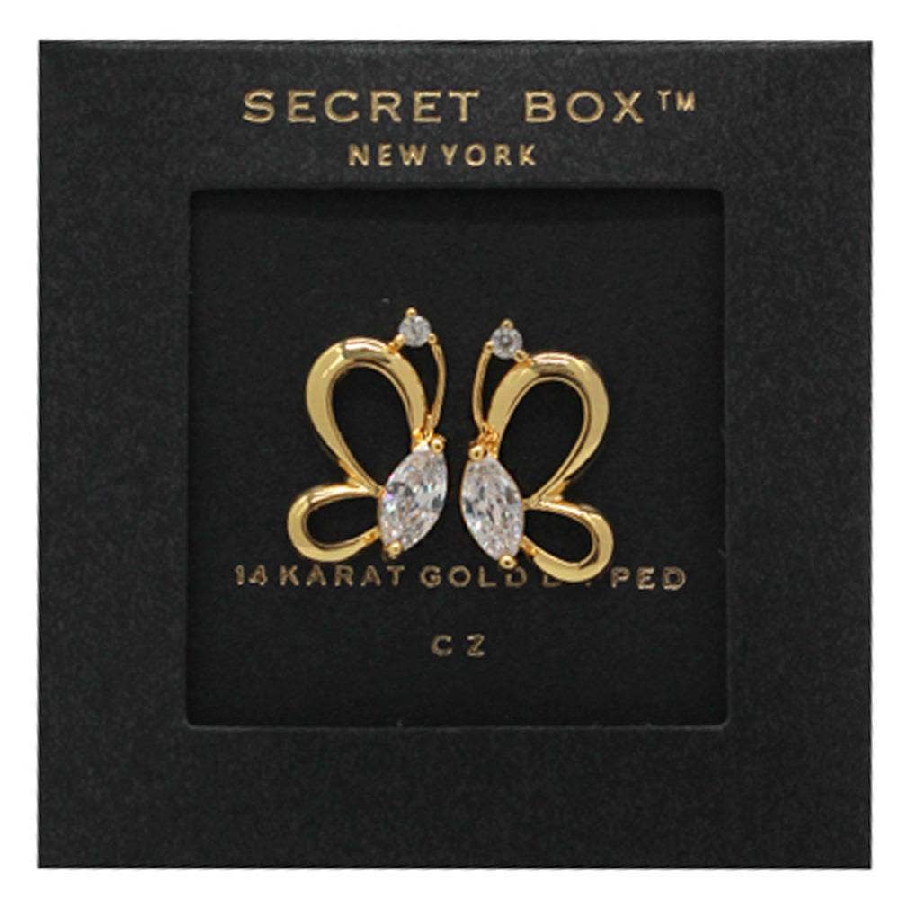 14K GOLD DIPPED BUTTERFLY EARRING SB-19953