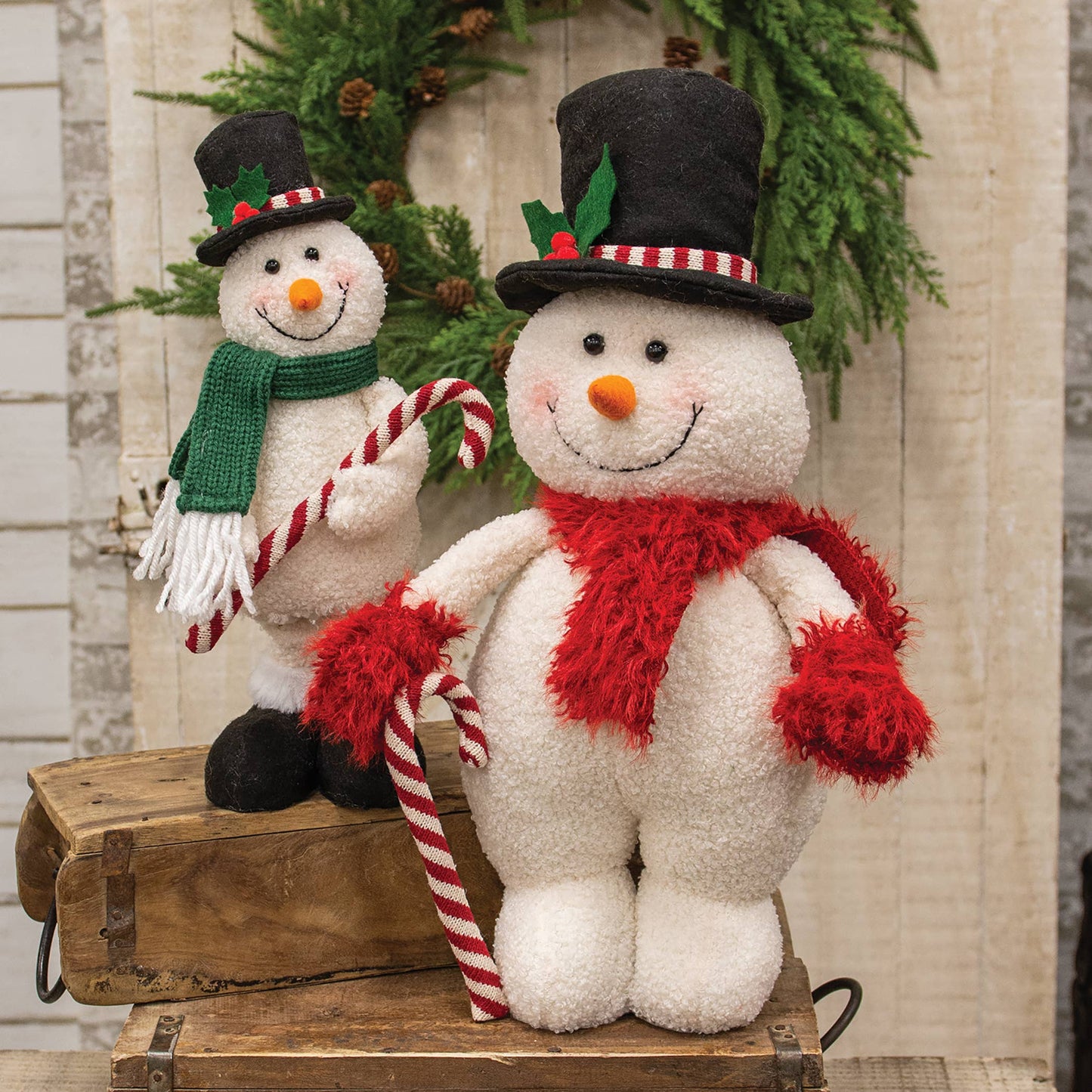 Standing Holly Snowman