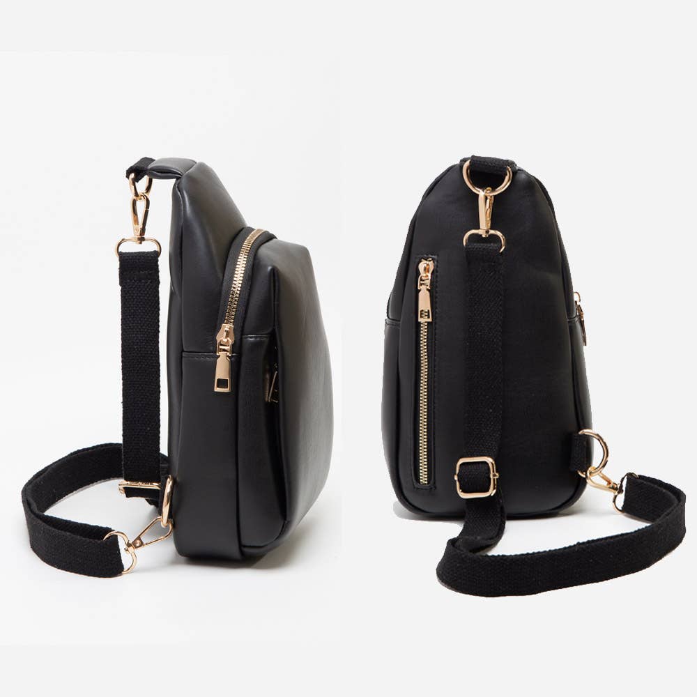 Faux Leather Sling Bag