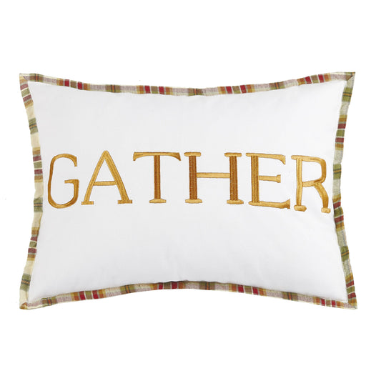 Gather Embroidered Pillow
