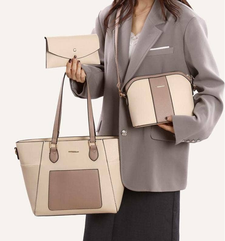 Stylish shoulder bag three piece set