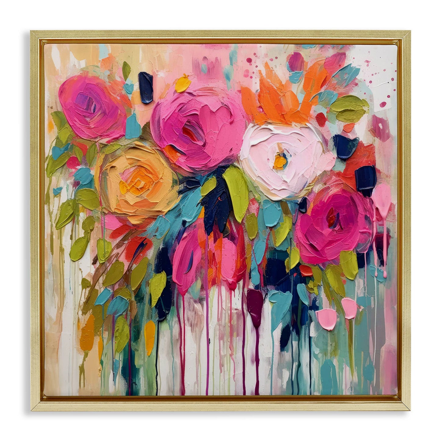 Urban Paint Bouquet Floating Frame
