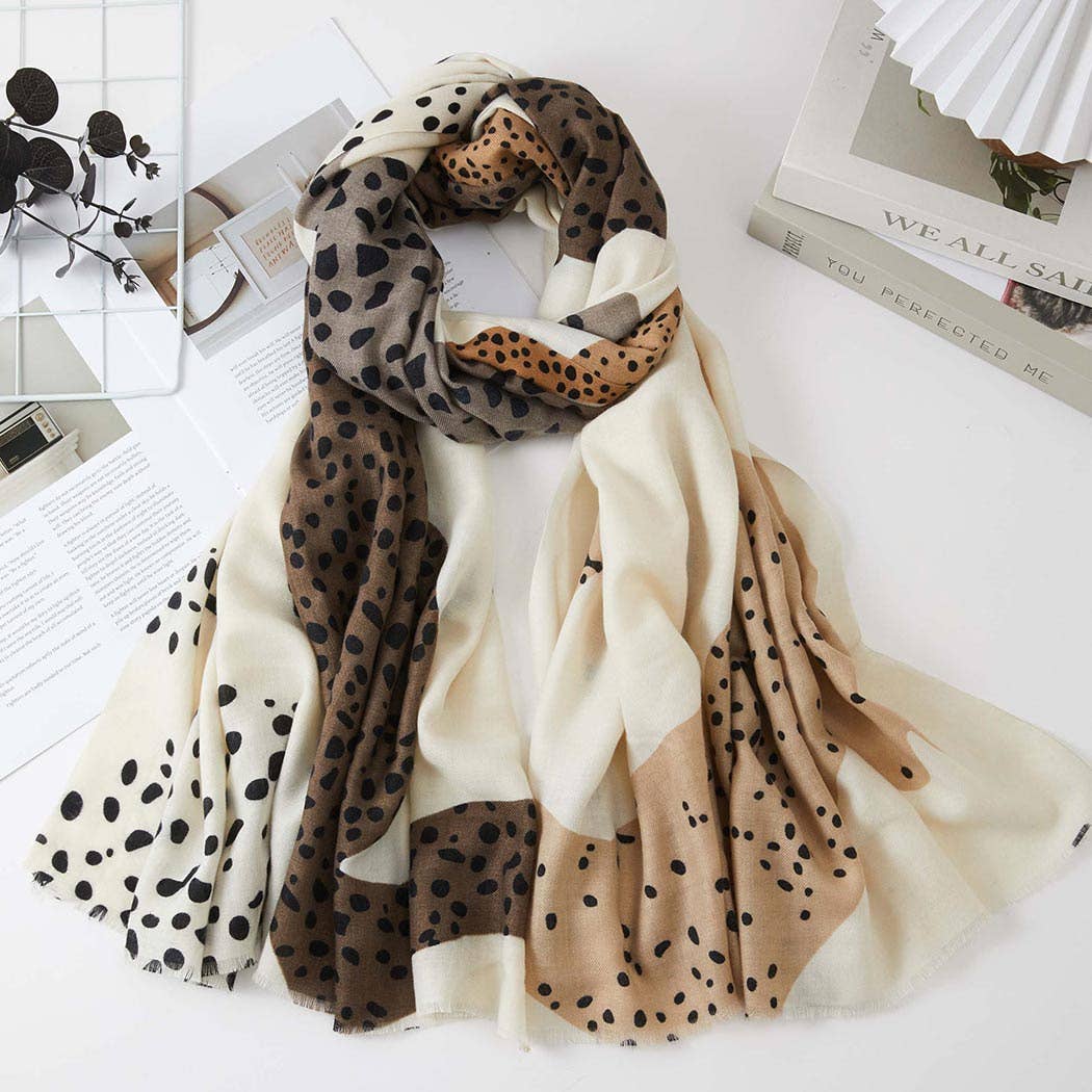 Oversized Leopard Print Long Scarf