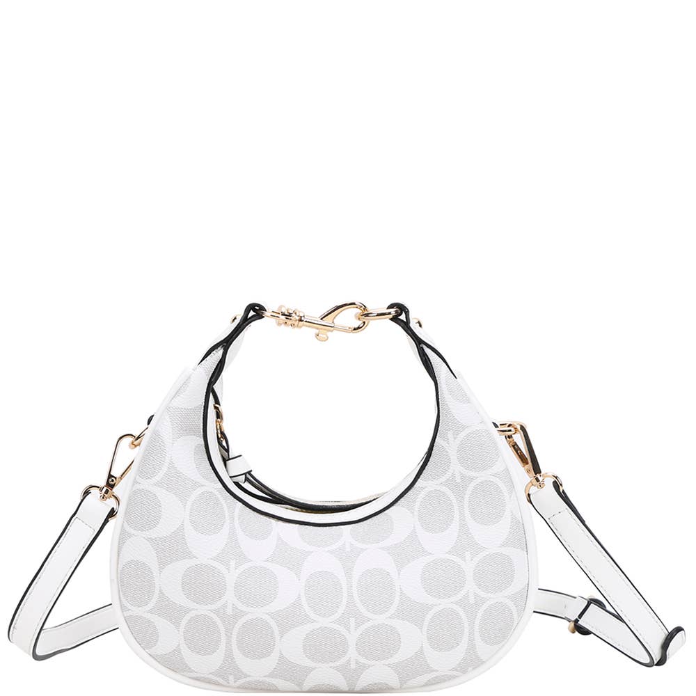 Oval Print Design Crossbody Bag