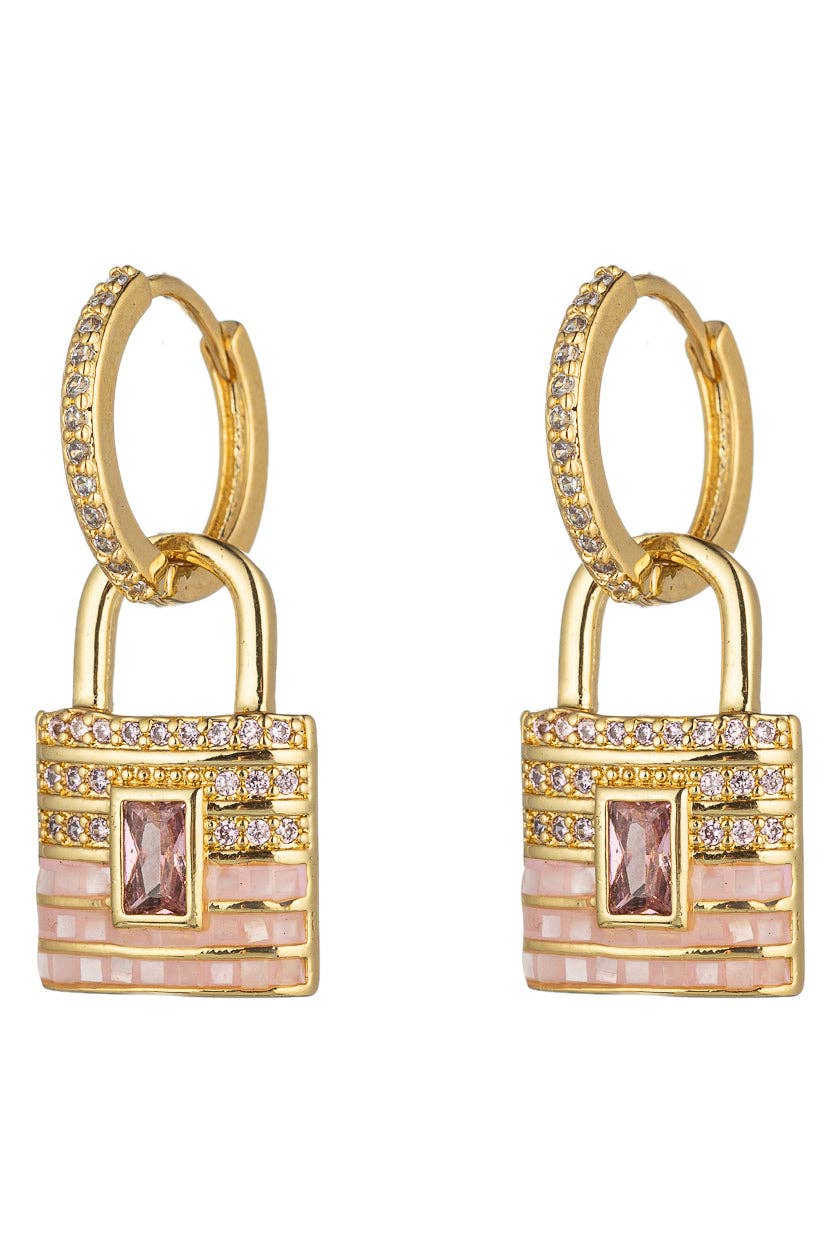 Key to the Lock Cubic Zirconia Earrings