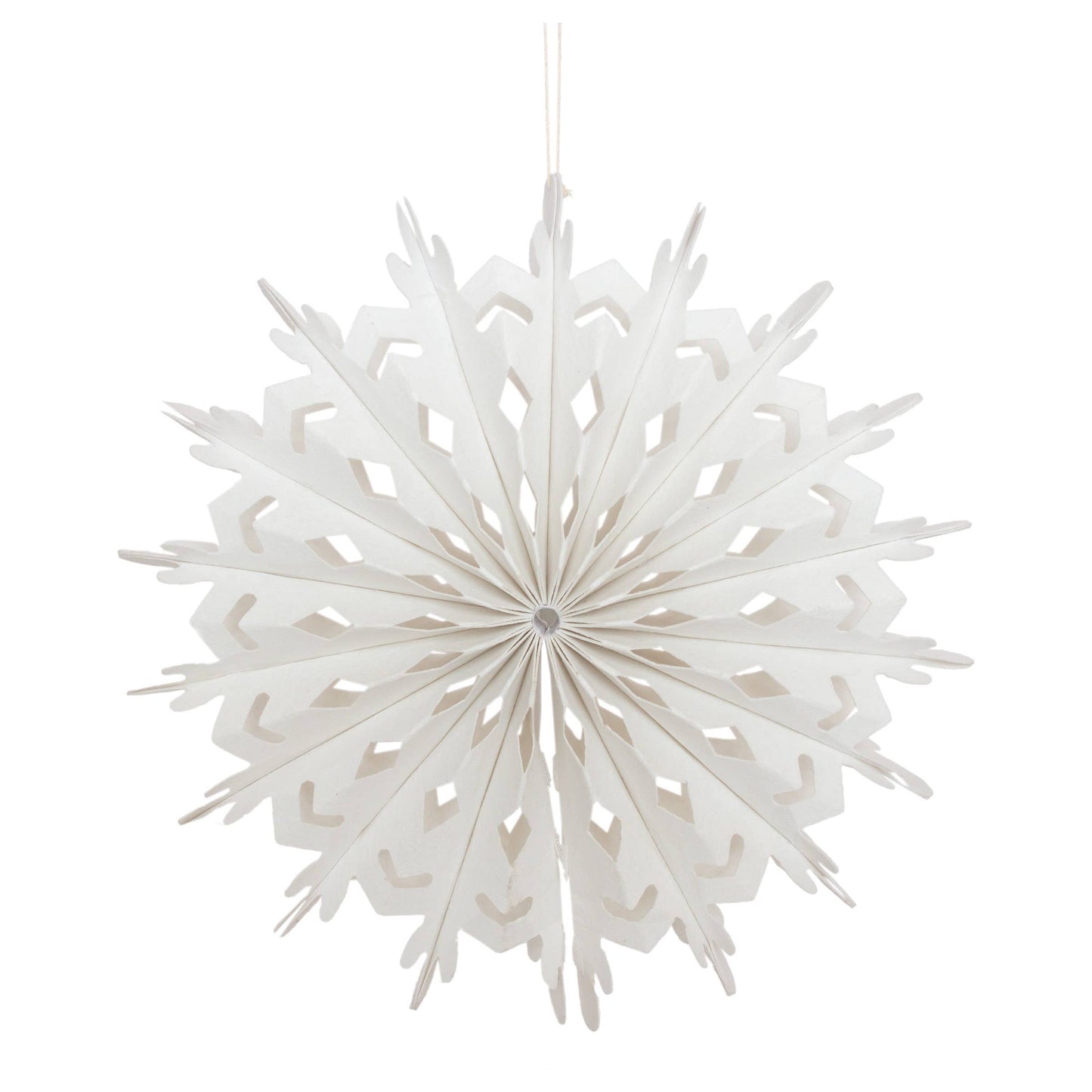 16.5" Dia Felted Snowflake Ornament White Christmas