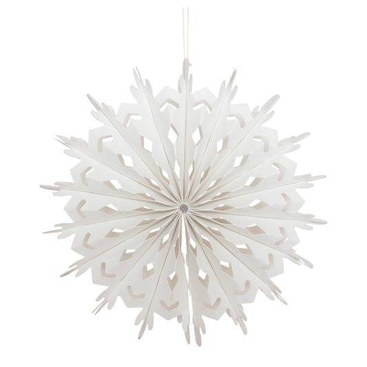 16.5" Dia Felted Snowflake Ornament White Christmas