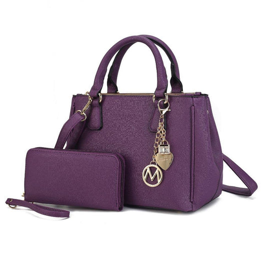 Ruth Vegan Leather Women Satchel Bag with Wallet by Mia K