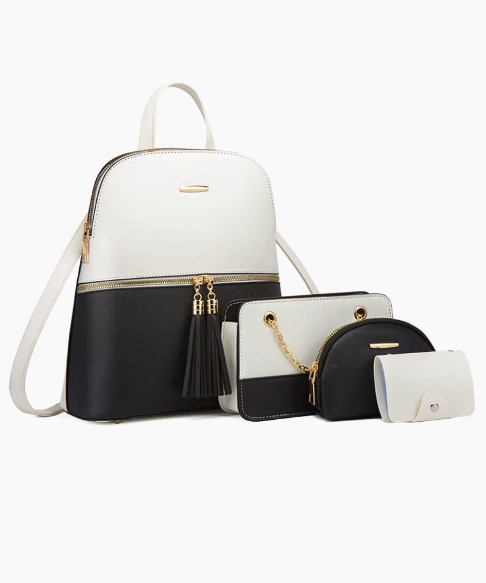 BACKPACK CROSS PURSE WAIST BAG CARD HOLDER  SET 4PCS