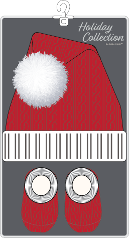 Santa Hat And Bootie Set