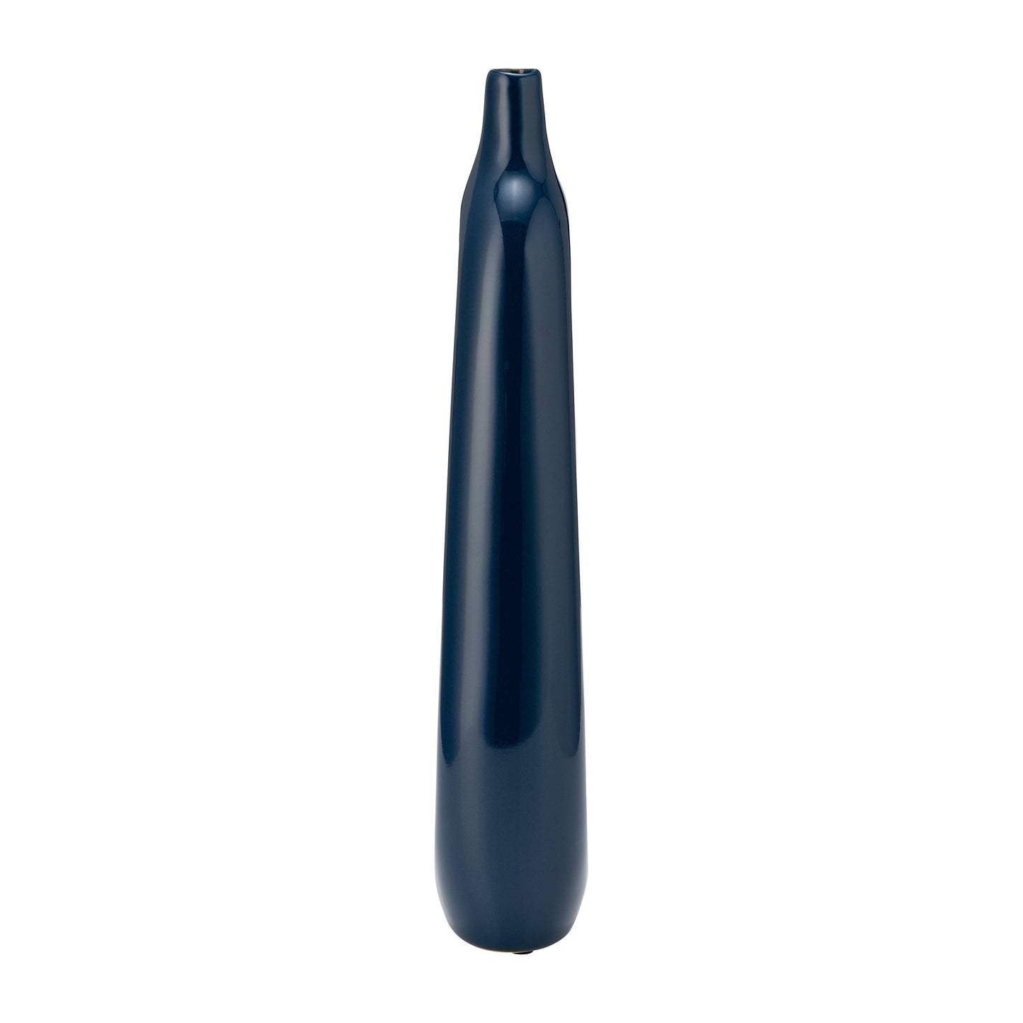 Ceramic Openwork Cut-Out Abstract Vase - Blue, 14 in.
