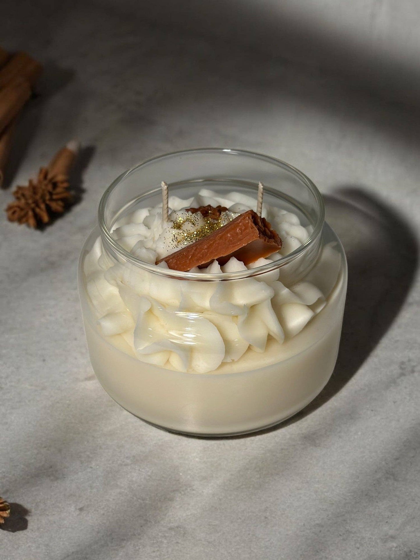 Cinnamon Vanilla Whipped Candle – Handmade Gift