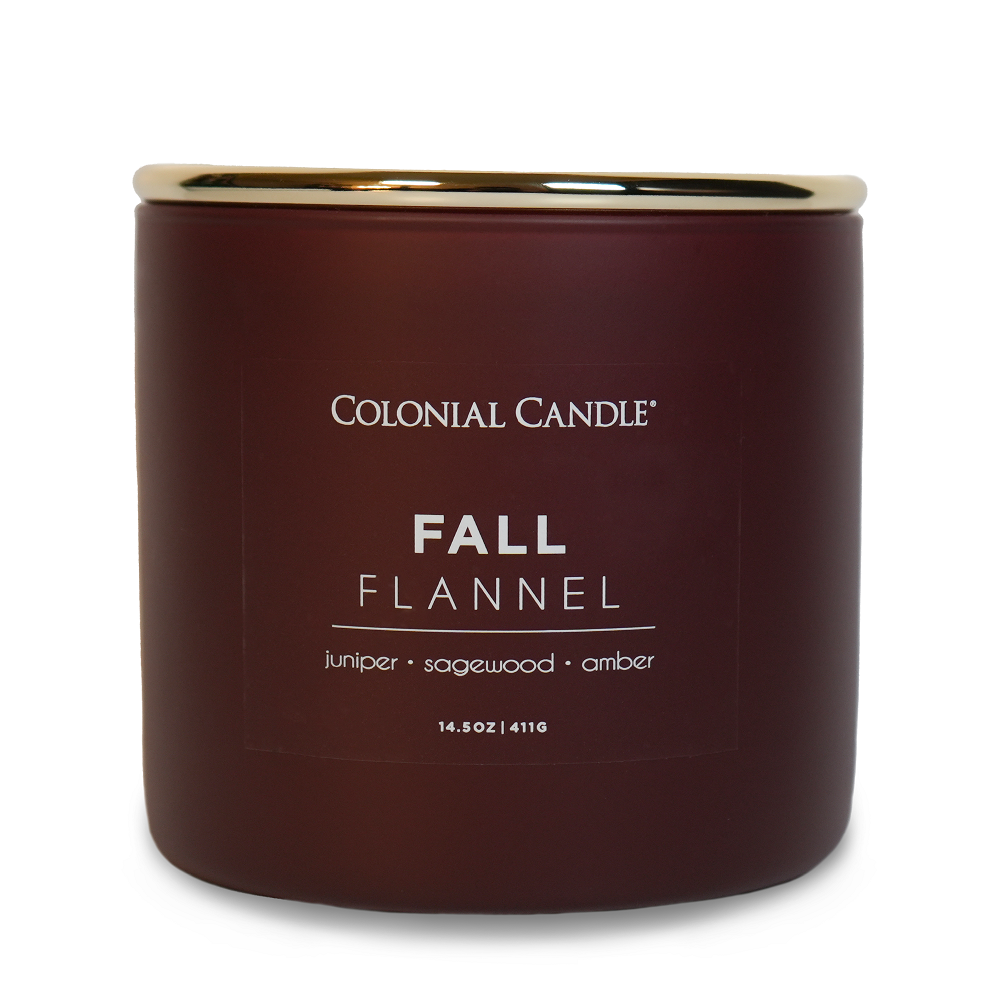 Fall Flannel Scented Jar Candle, Soy Blend Wax, 14.5oz