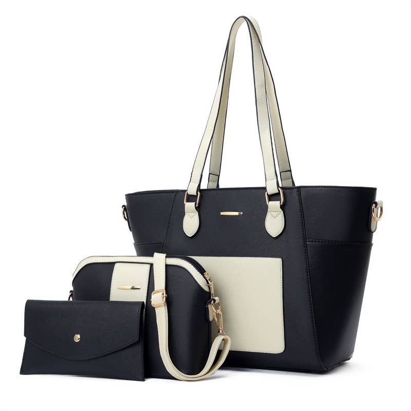 Stylish shoulder bag three piece set