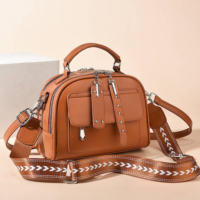 Chic colorblock handbag crossbody bag