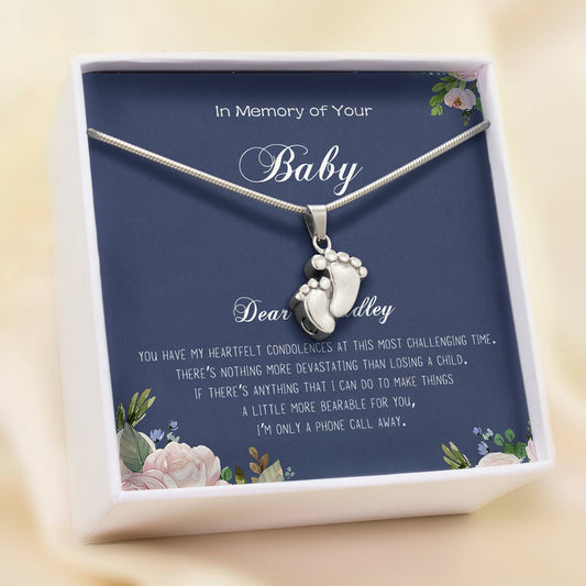 In Memory of Your Baby Memorial Ashes Cremation Necklace