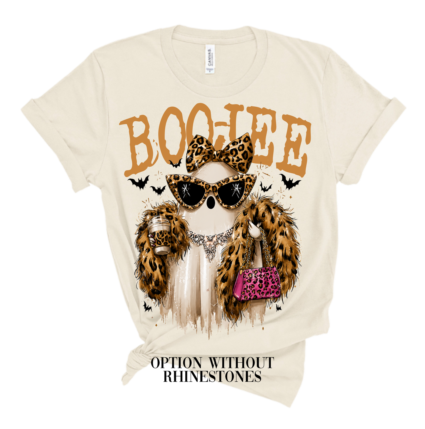 Boo-Jee Ghost Blingy Rhinestone Graphic Tee