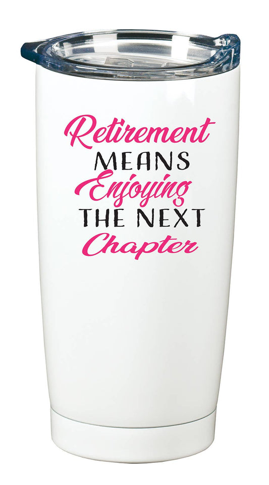 White Retirement Tumbler