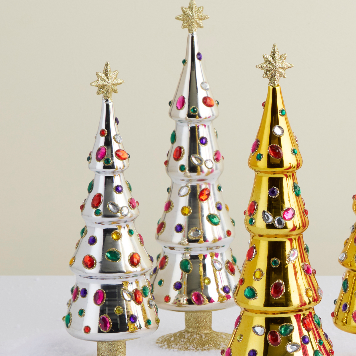 Silver Grand Jewel Glass Christmas Tree - Large