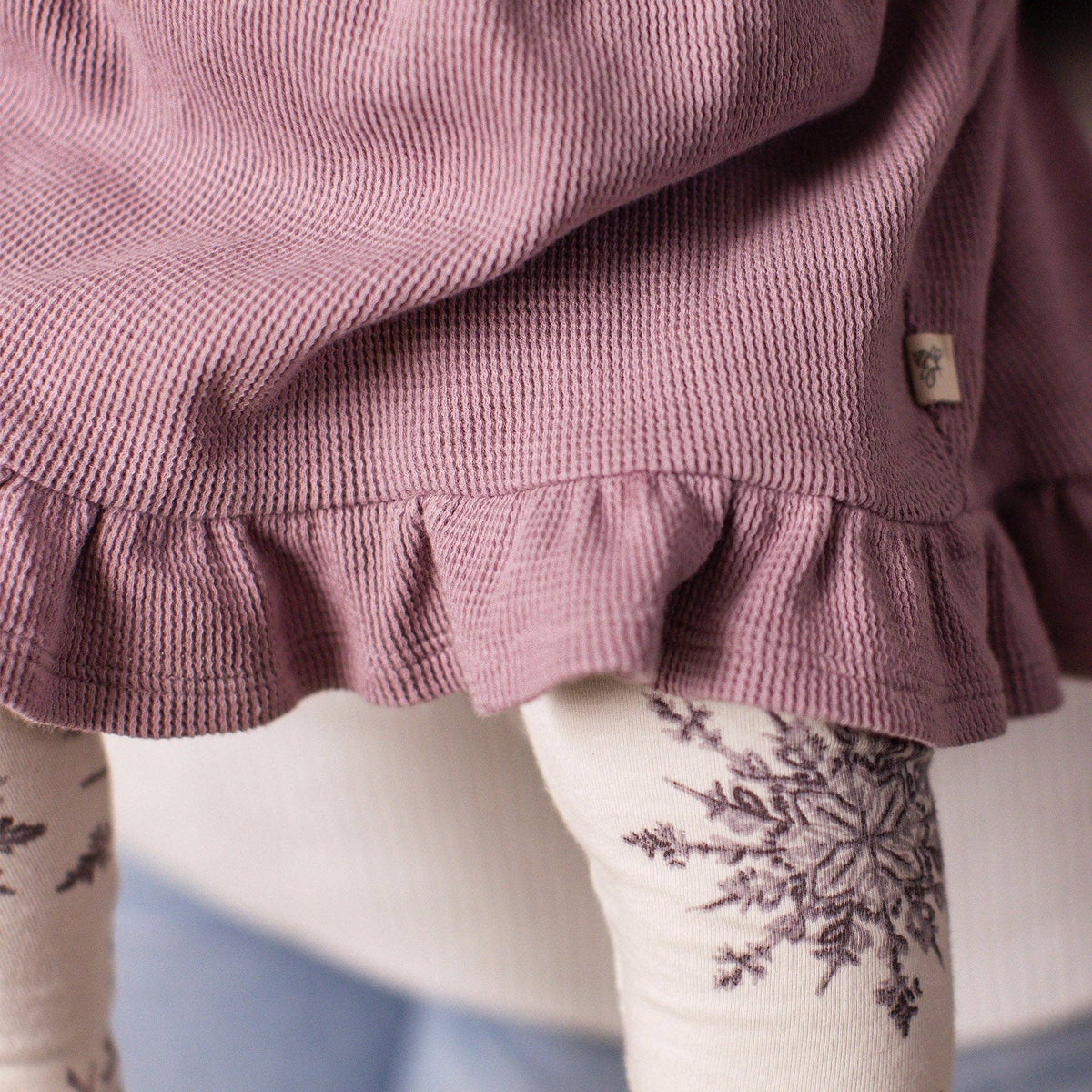 Elegant Snowflake Girl Tunic Set