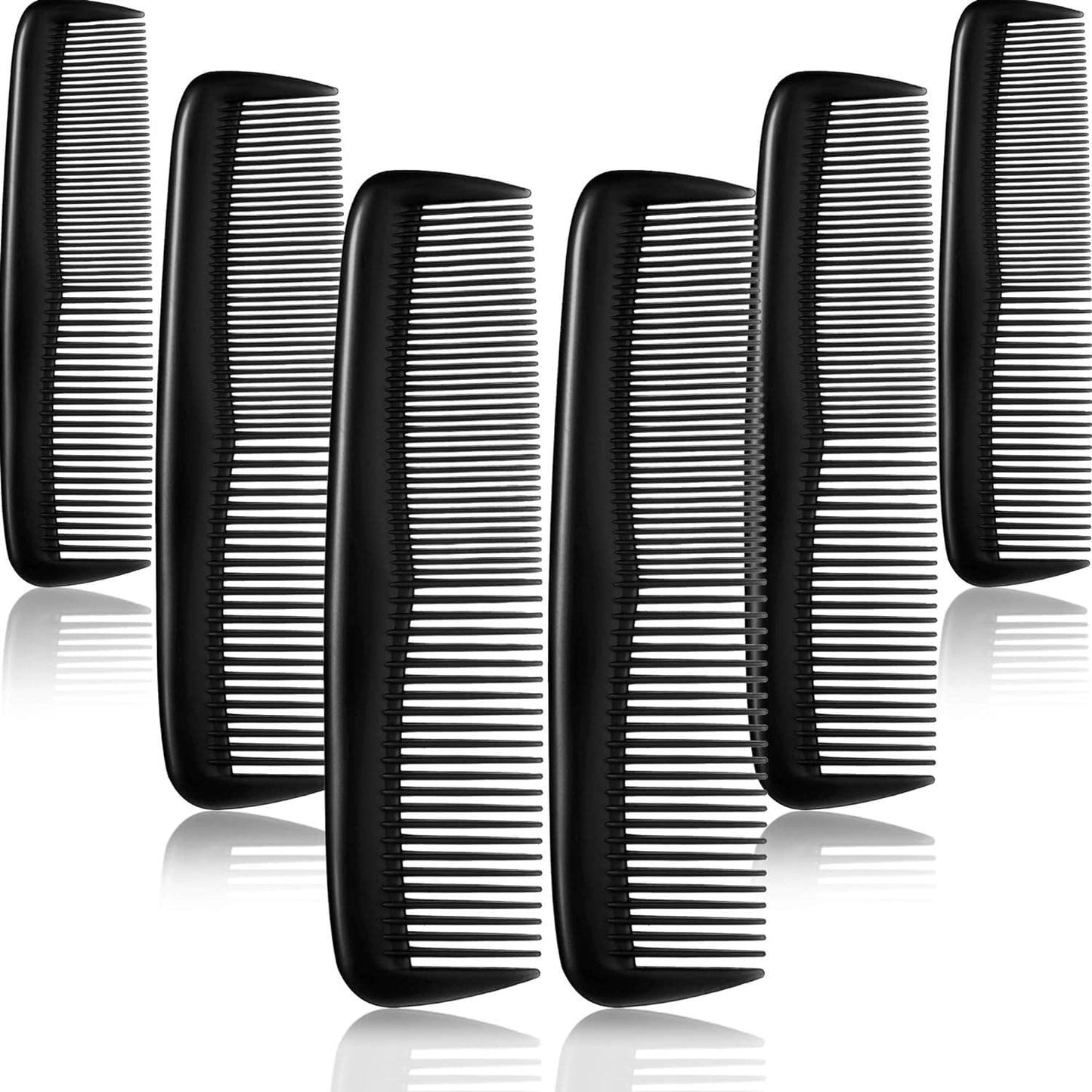 Unbreakable Pocket Combs Hair Care - (Black) Pack of 15