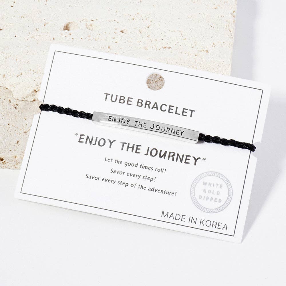 ENJOY THE JOURNEY Message Bar Bracelet