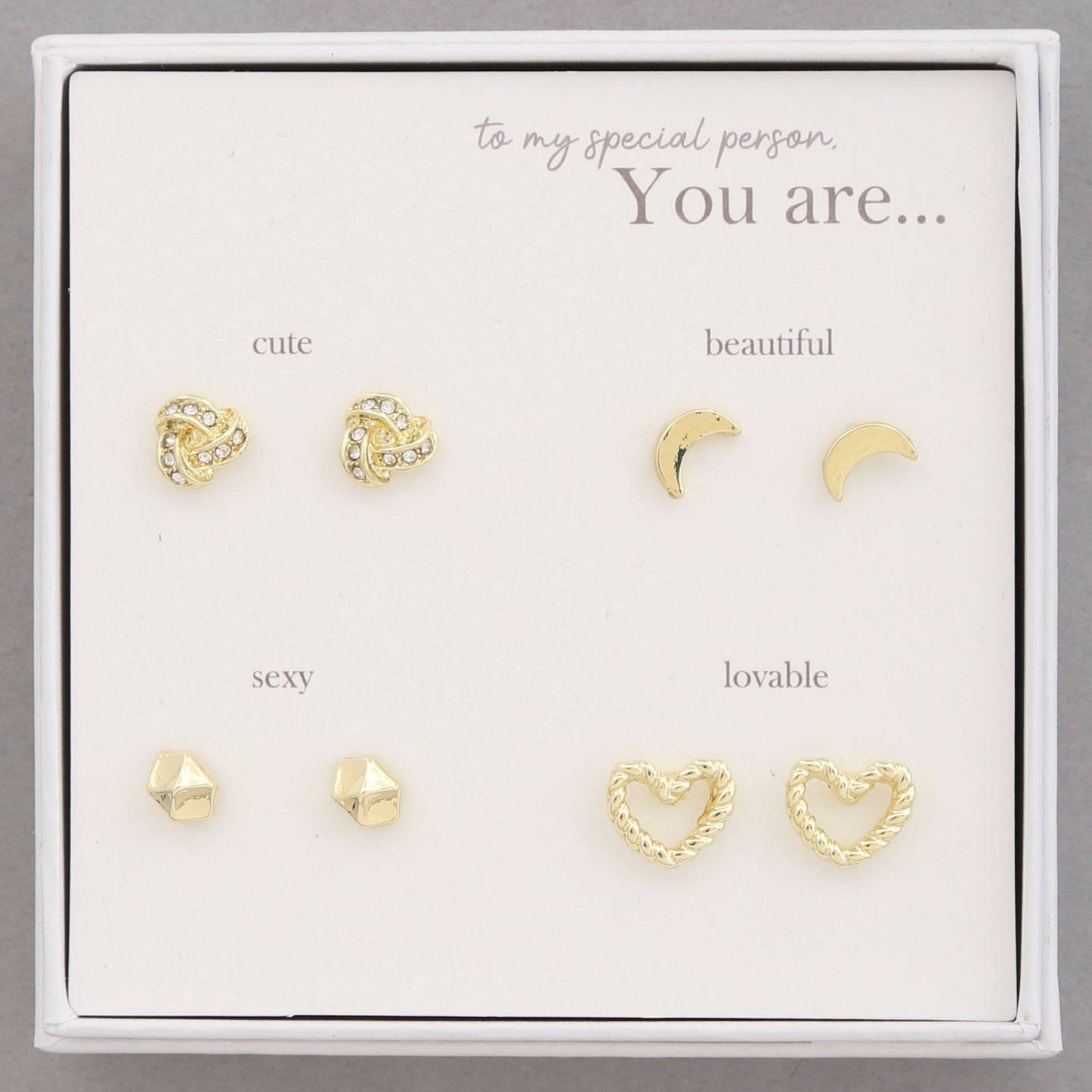 MOON MULTI SHAPE ASSORTED EARRING SET, ABE 10054