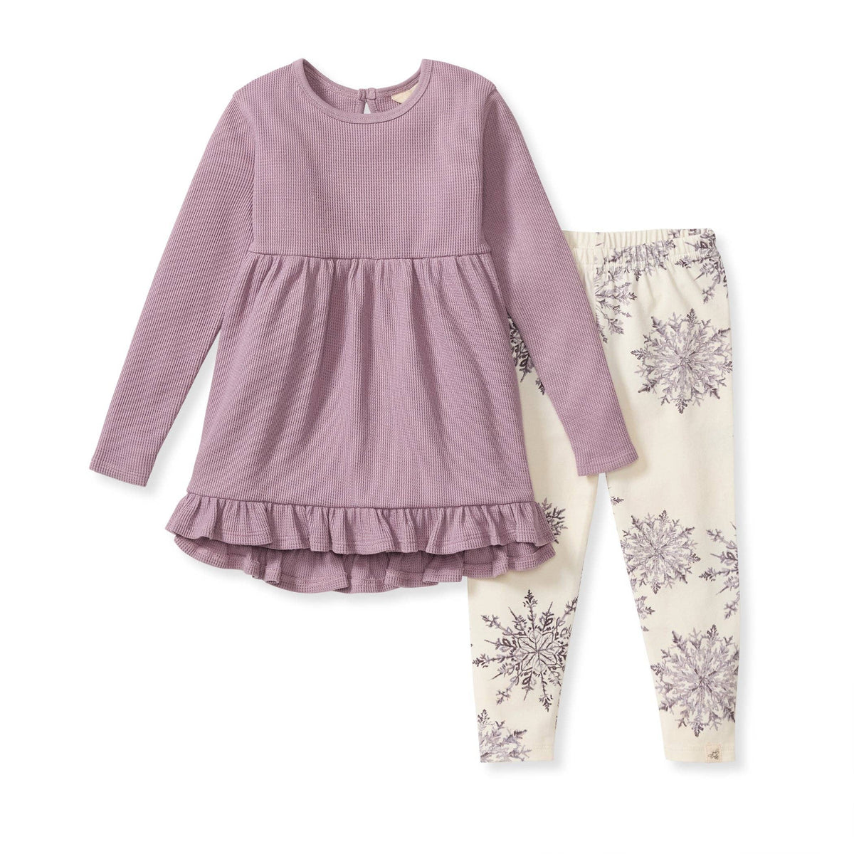 Elegant Snowflake Girl Tunic Set