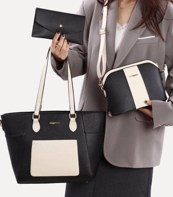 Stylish shoulder bag three piece set