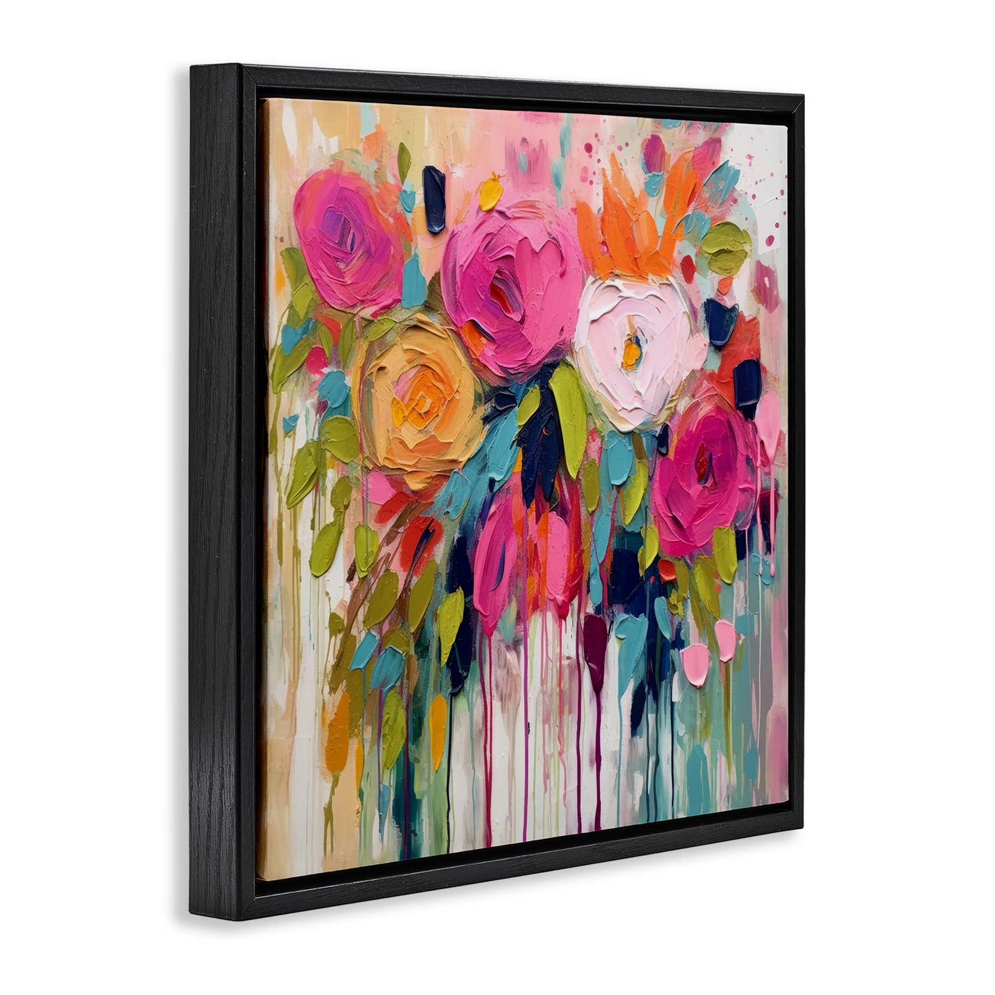 Urban Paint Bouquet Floating Frame