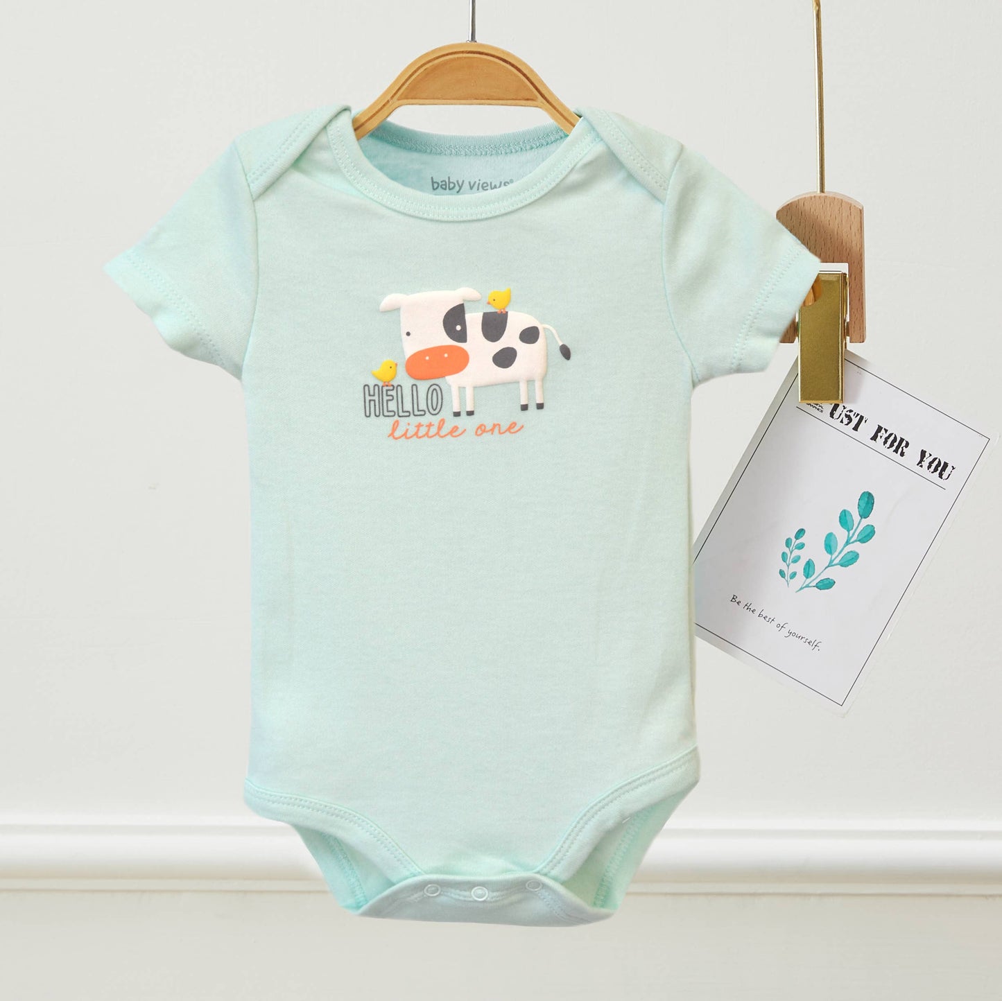 Pack of 3 Baby Cutie Cow Animal Pattern Bodysuits