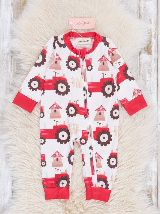 Red Tractor Tales Sleeper Pajamas