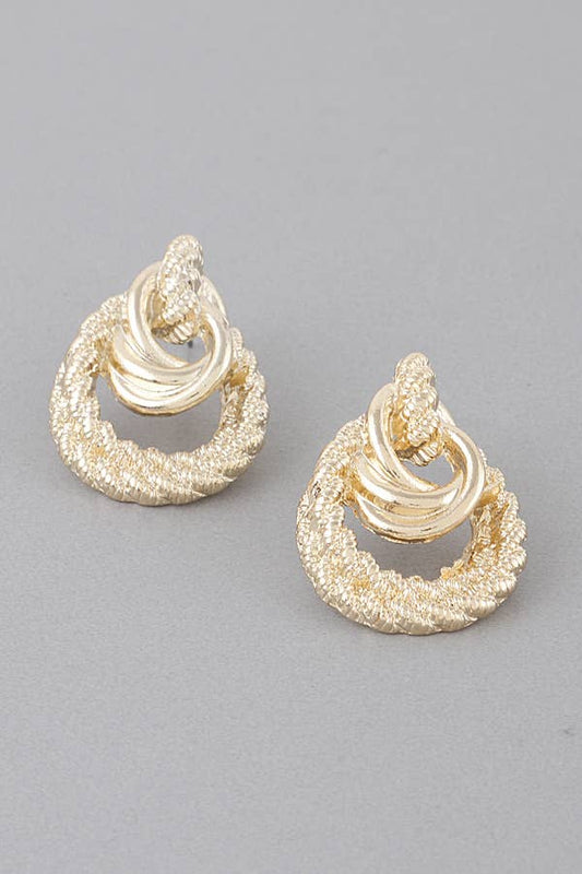 Abstract Double Twist Earrings