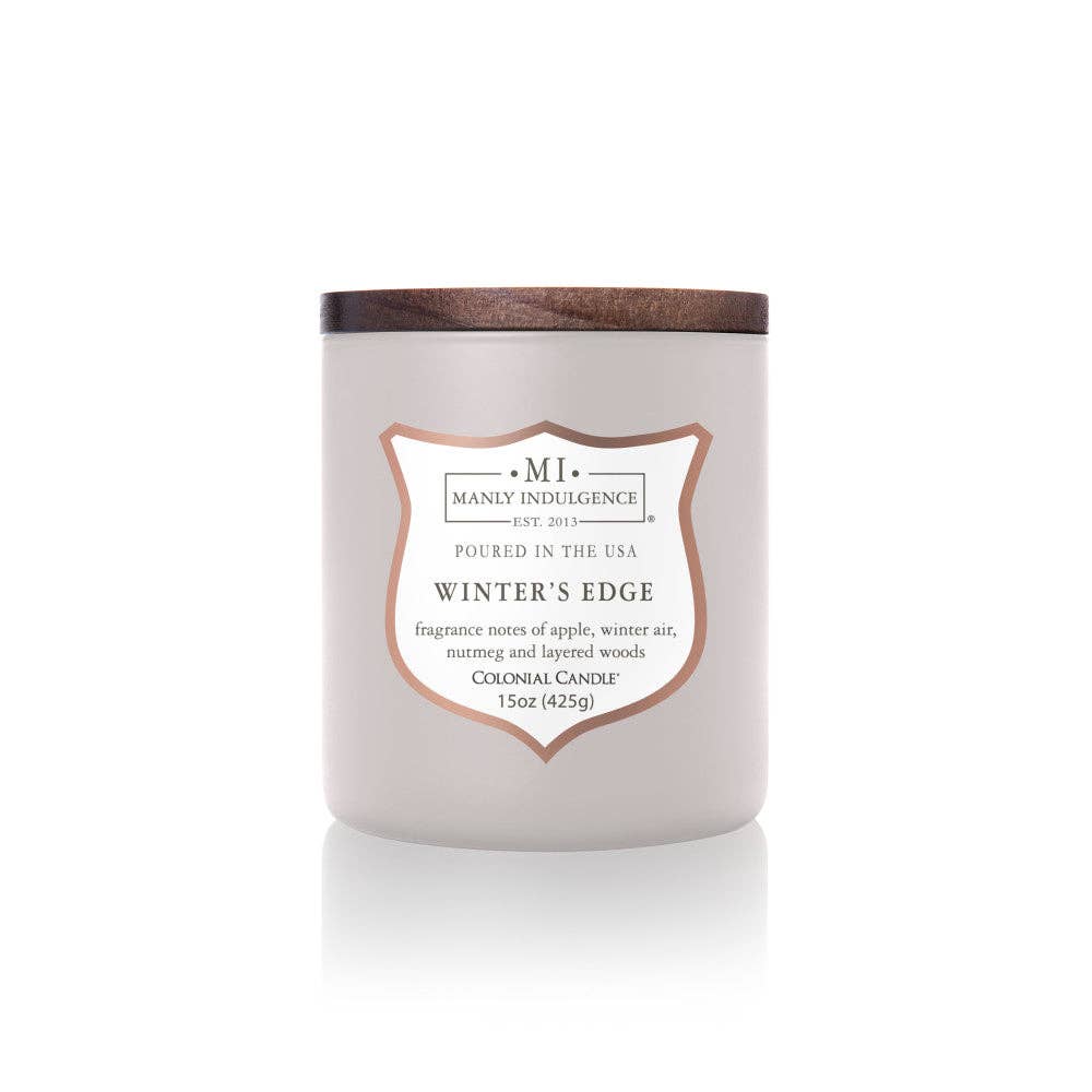 Winter's Edge Wooden Wick Scented Candle, Soy Blend, 15oz