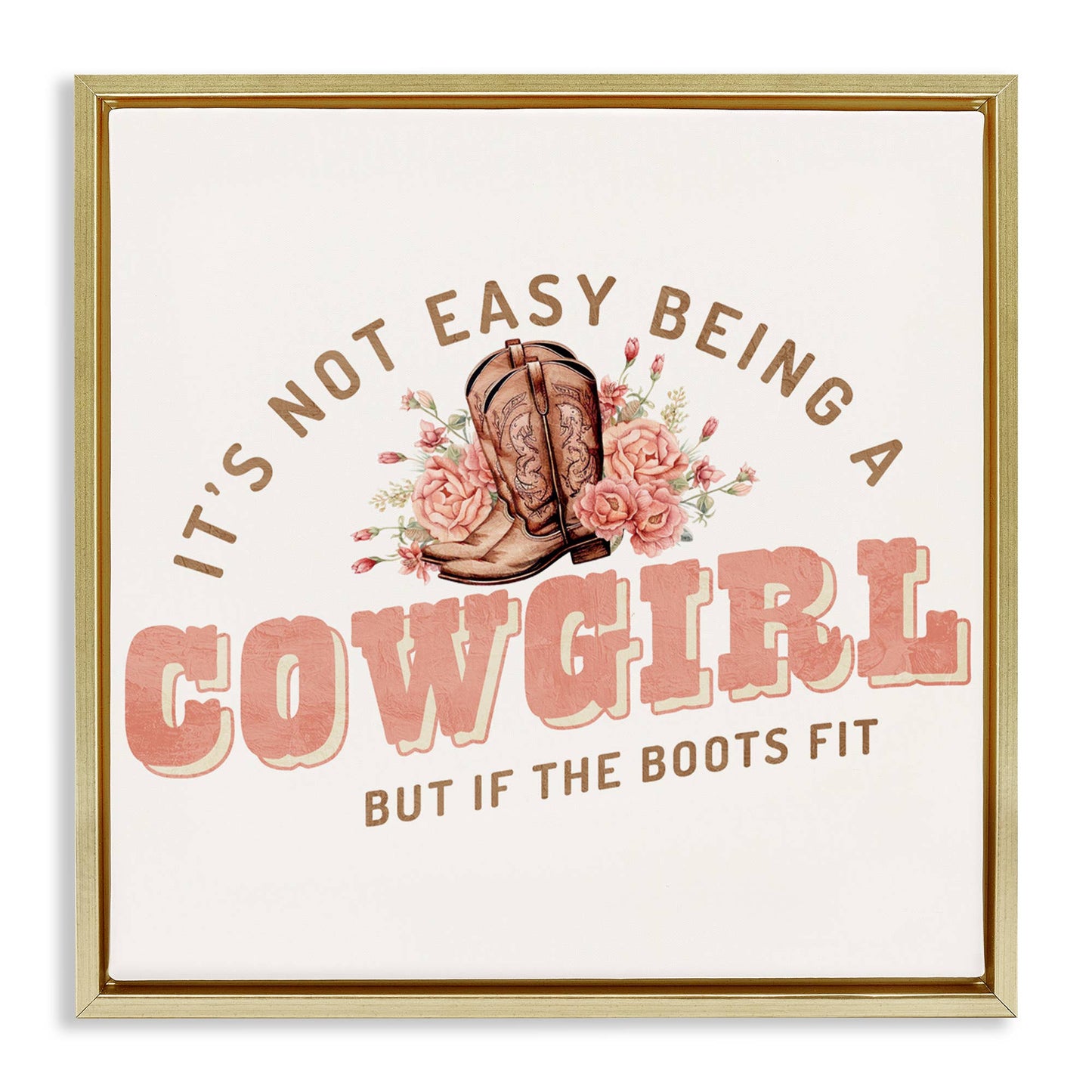 Not Easy Being Cowgirl - Framed Wall Art