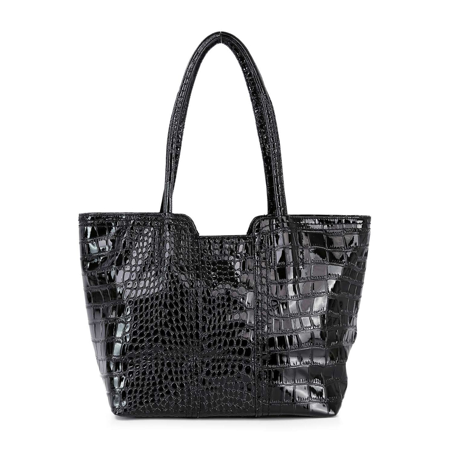 Studded Embossed Tote Handbag
