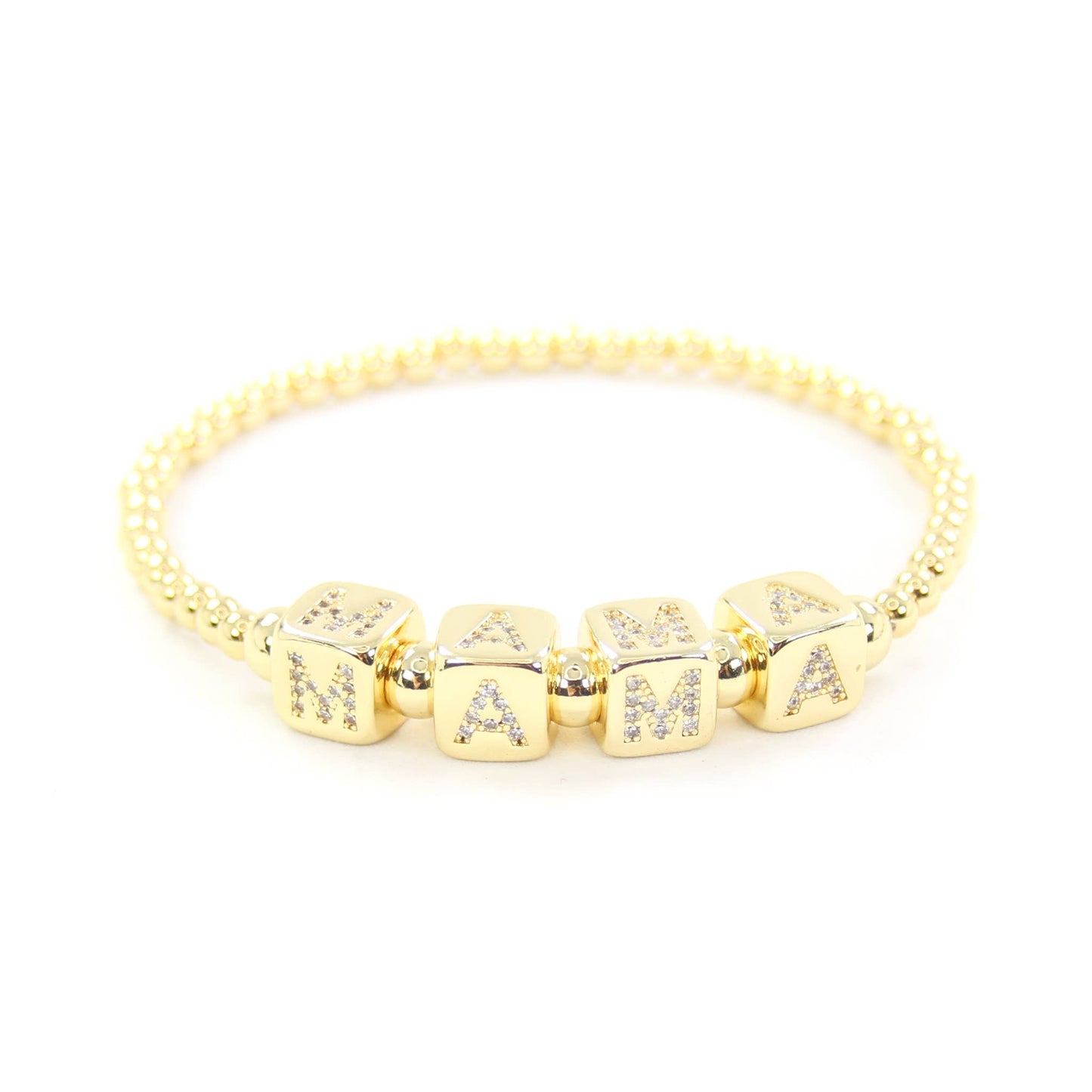 18K Mama Pave Bracelet