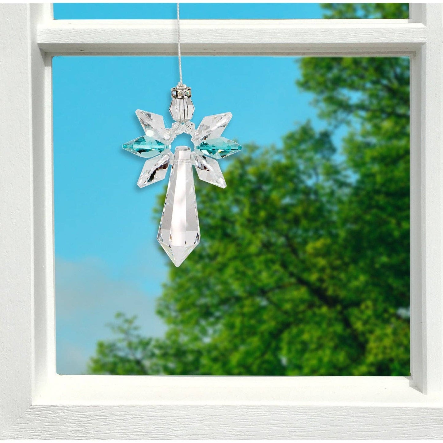 Crystal Guardian Angel™ - Large, Blue Zircon