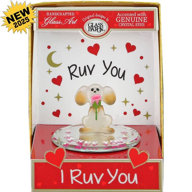 K2-S0 119-V: Keepskake Box: Puppy "I Ruv You"