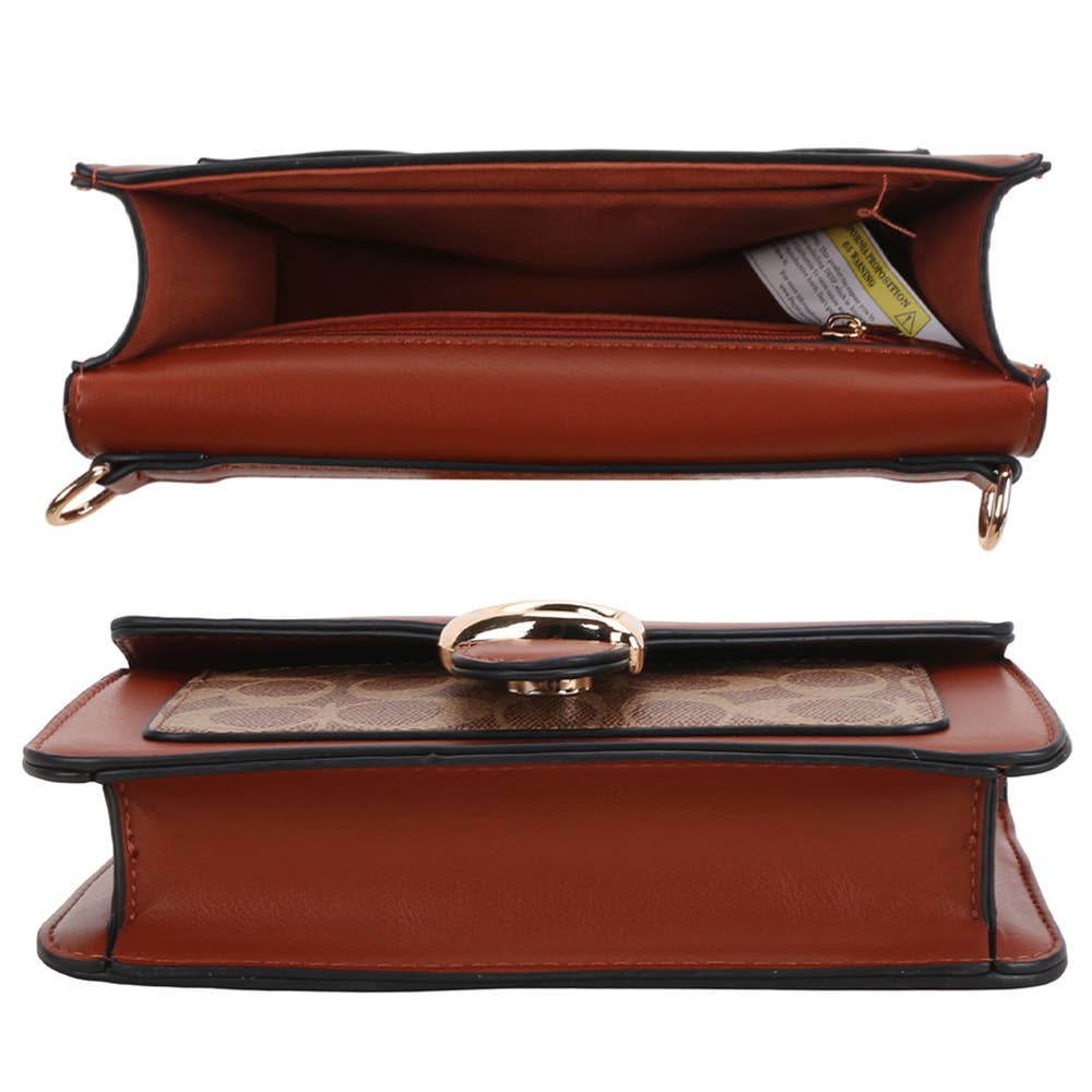 2IN1 OVAL PRINT CROSSBODY BAG W WALLET SET, QFT 1365A