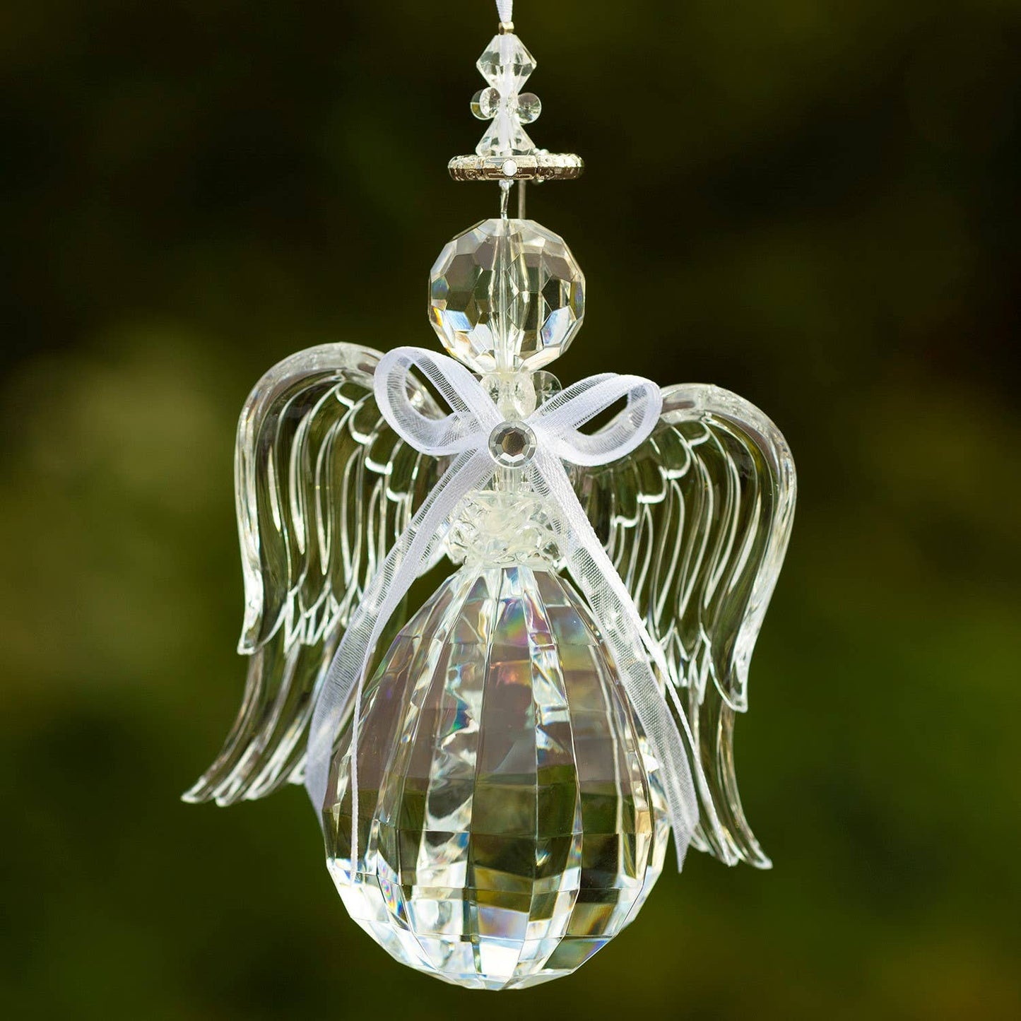 Hanging Clear Acrylic Angel Ornaments in 6 Assorted Styles