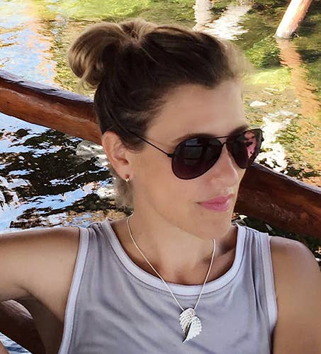 Angel Wings Necklace  Silver Tone in BOX/ Jewelry