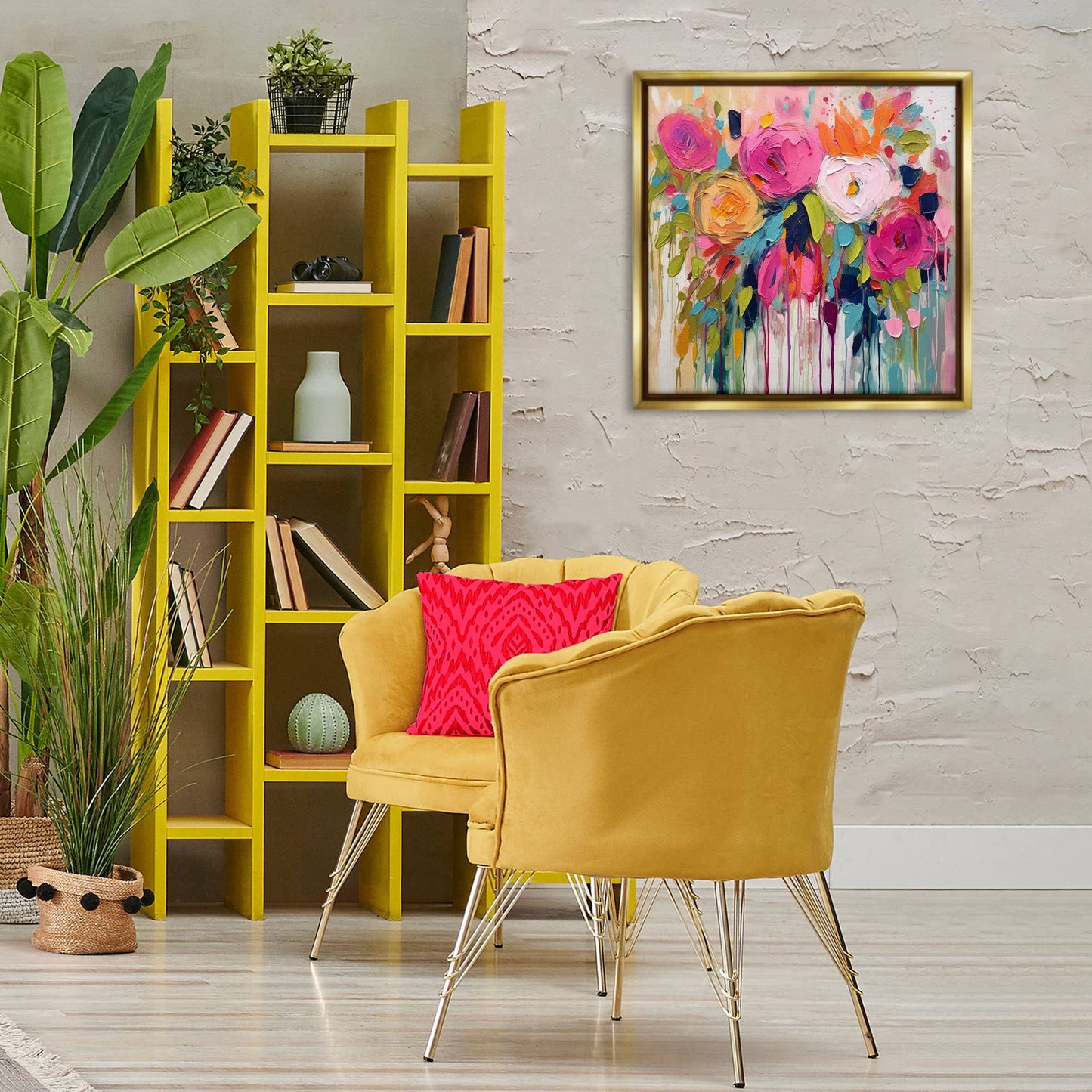 Urban Paint Bouquet Floating Frame