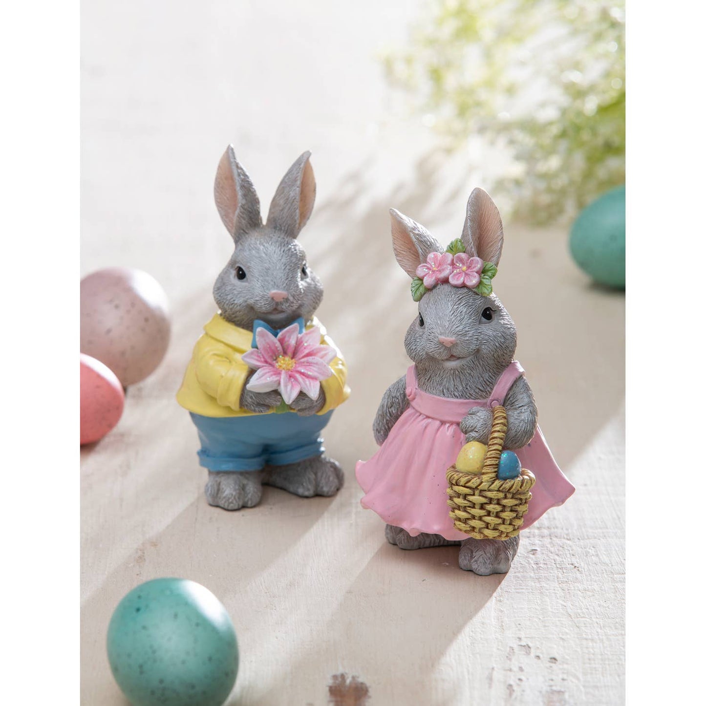 Polyresin Rabbit Table Décor