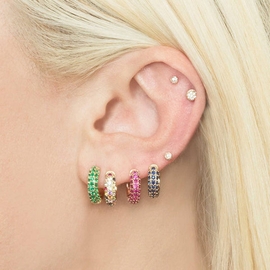 GEOMETRIC CIRCLE PERSONALITY NICHE EARRINGS_CWAJE1753