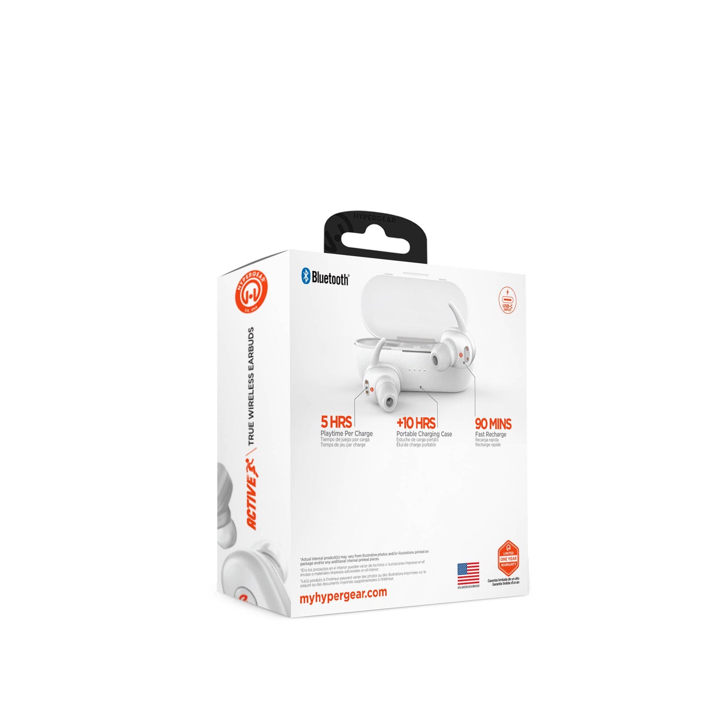 Active True Wireless Earbuds USB-C White